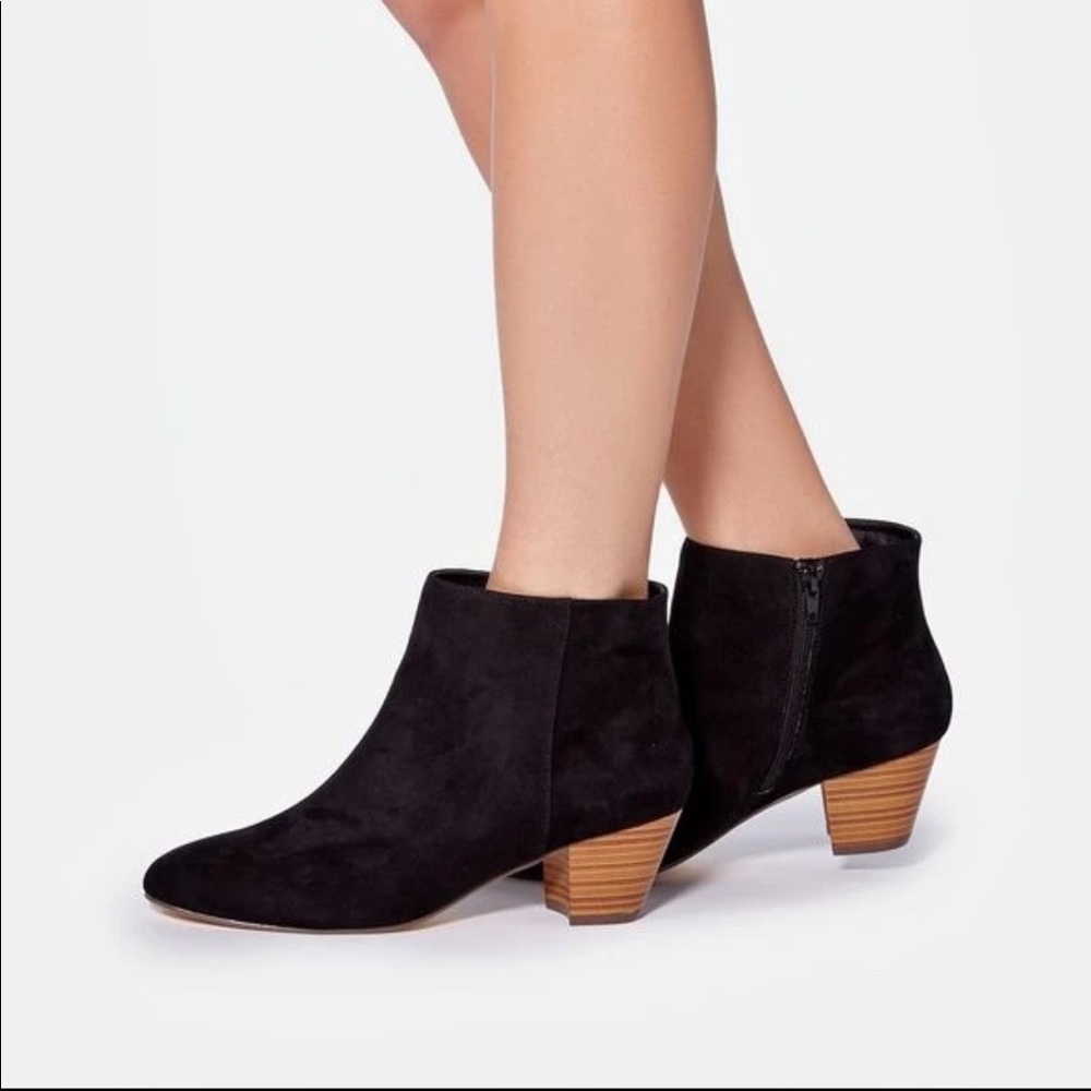 JustFab black booties
